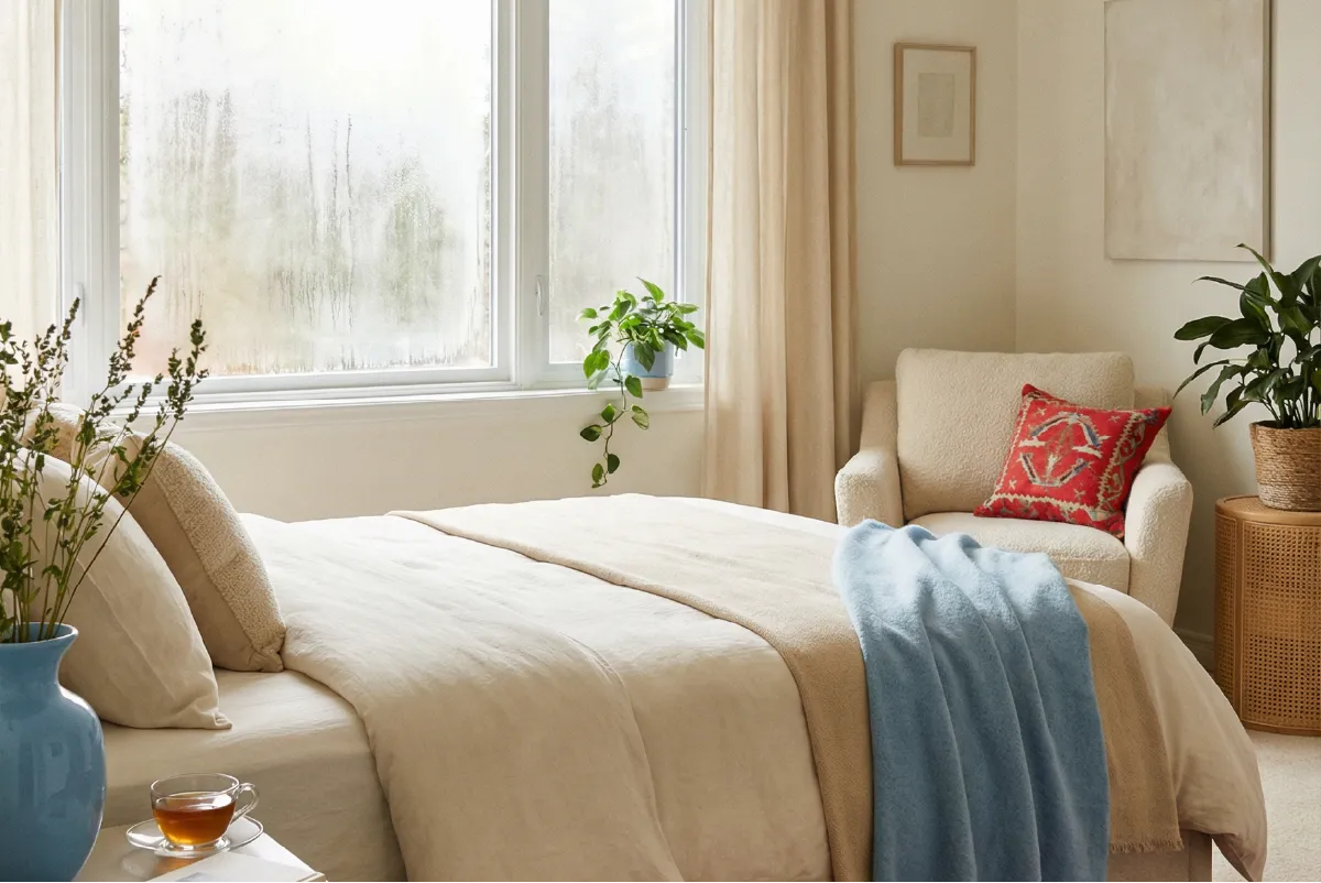 Moho en dormitorio y pared