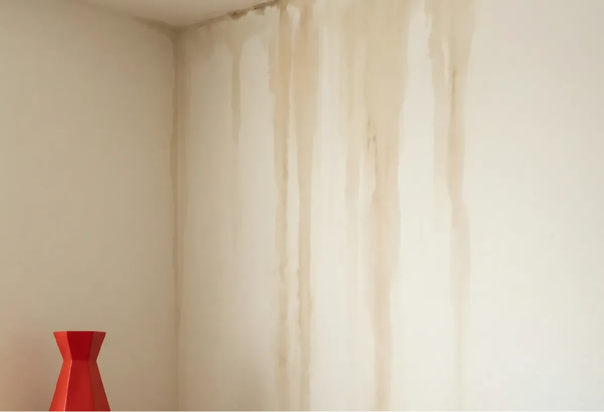 Wall affected by water ingress